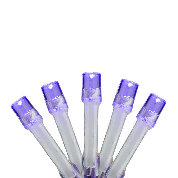 15-Count Battery Operated Purple LED Micro Christmas Lights - 4.8 ft Purple Wire