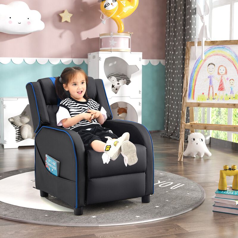 Comfortable Kids Recliner Chair with Side Pockets and Adjustable Footrest for Playtime and Relaxation image number 5