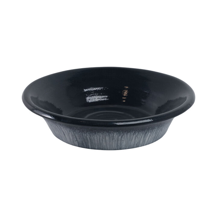 18" Tapered Bowl Reactive Finish, Blue
