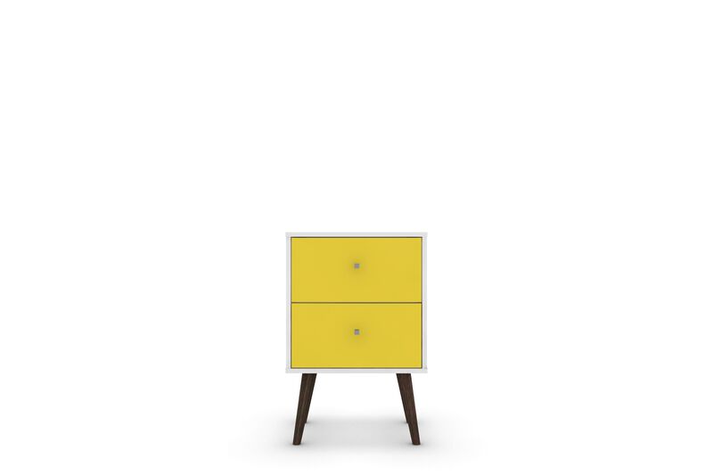 Liberty 2.0 Nightstand in White and Yellow