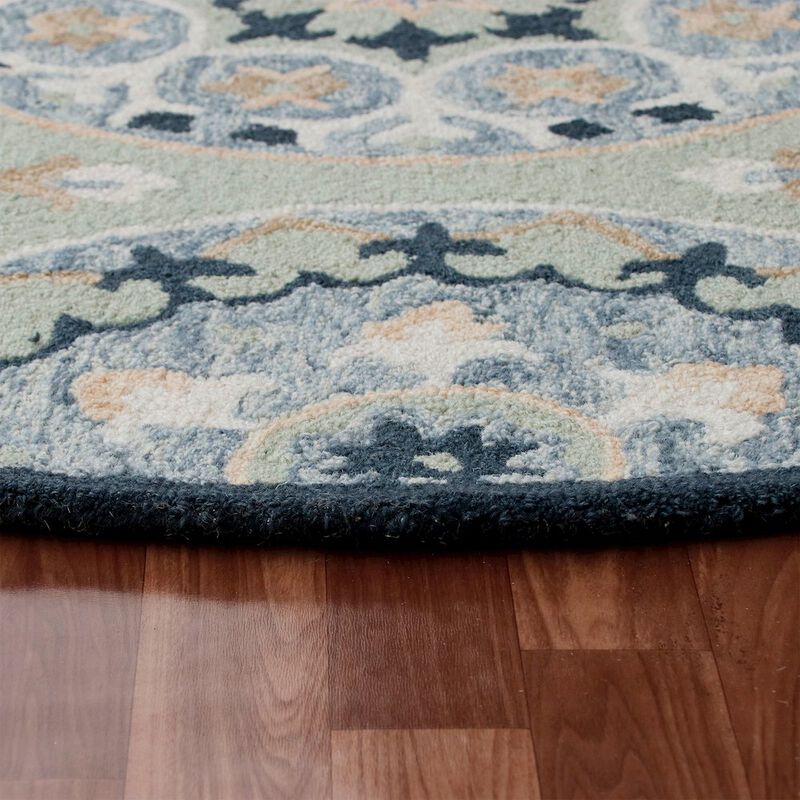 LR Home RugsA Wool Round Rug