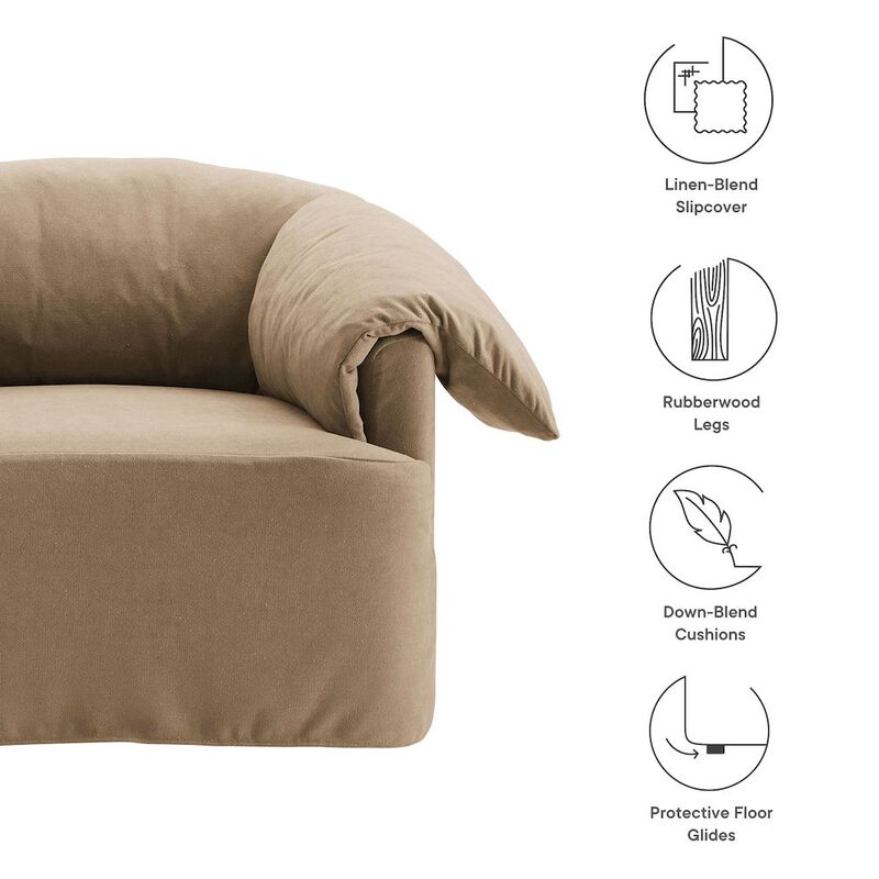 Lark Slipcovered Fabric Oversized Armchair image number 1