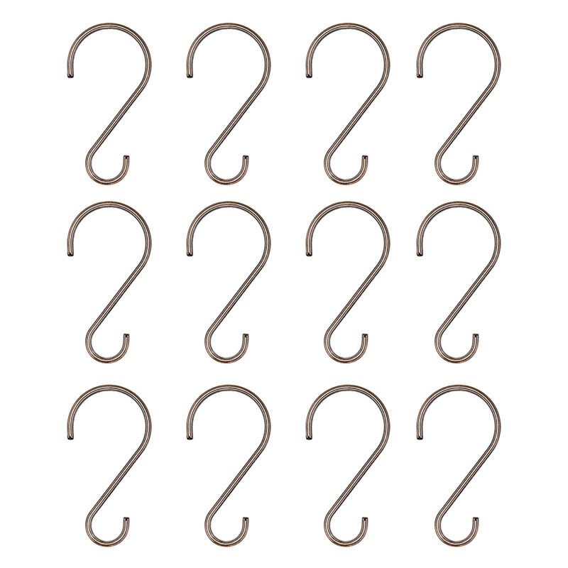 Zinc Shower Curtain Hooks, Set of 12 image number 4