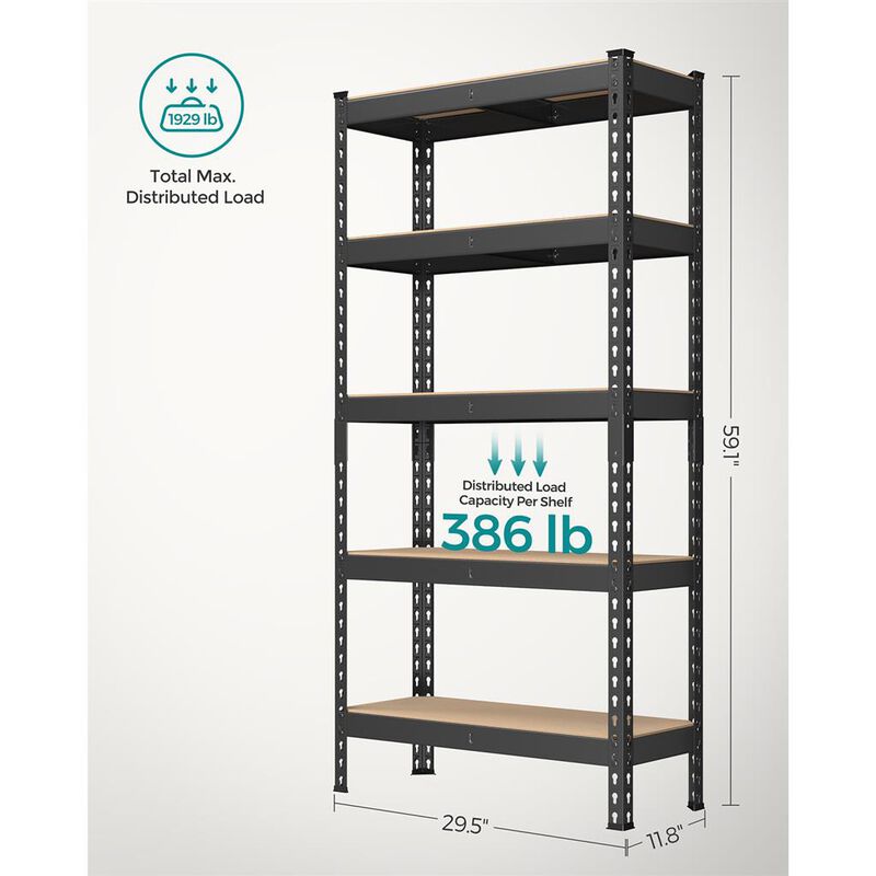 5-Tier Storage Shelves Set of 2