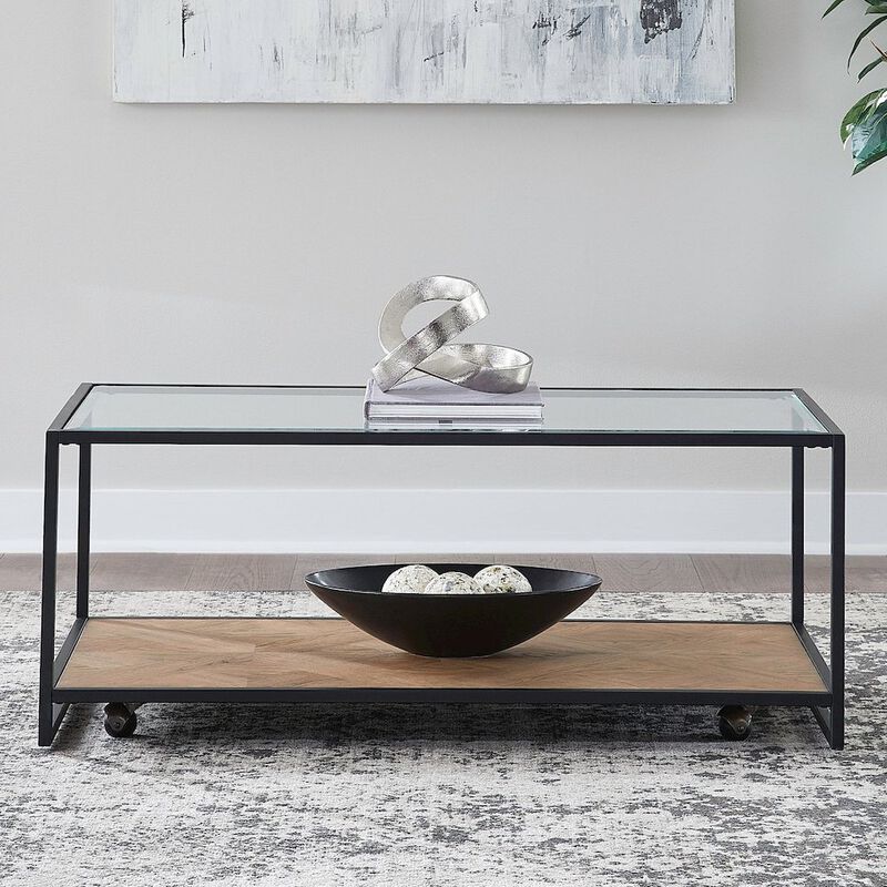 Liberty Furniture Bedford Cocktail Table for Living Room - Weathered Oak image number 8
