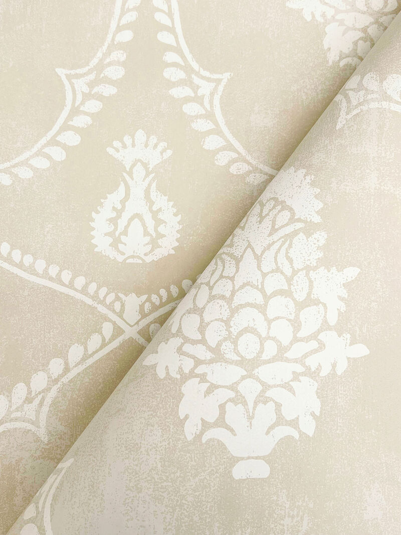 Royal Damask Beige Wallpaper (Set of 2) image number 1