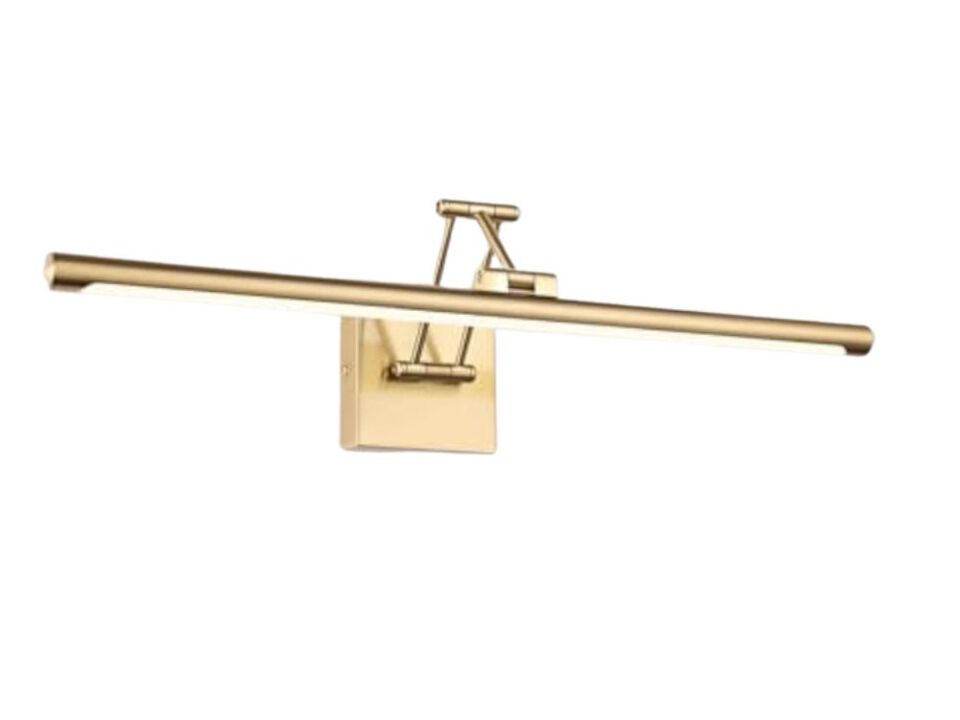 Brass Light LED Gold Art Hard Wired Frame Lights 24 Inch Gallery Wall Modern Arm