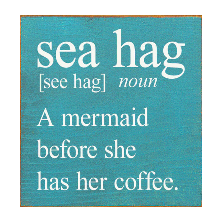 Funny Ocean Theme Wooden Wall Decor Sign for Mermaid Lovers