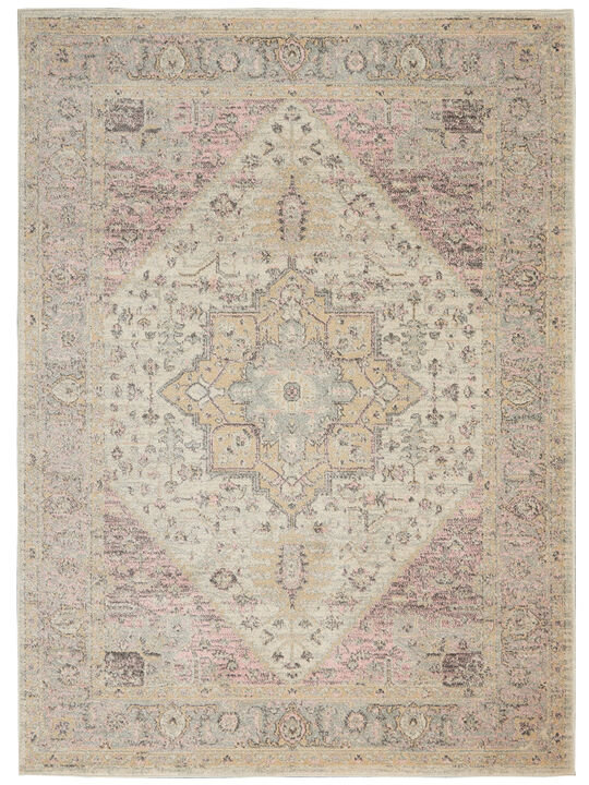 Tranquil TRA06 Ivory/Pink 6' x 9' Rug