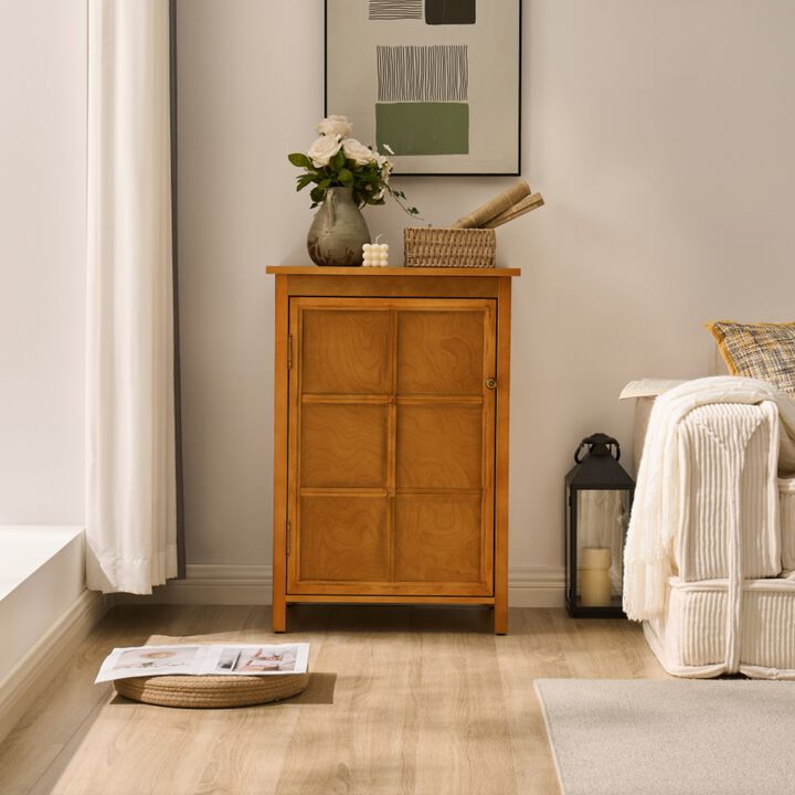 Citfet 34.2" Tall Mid‑Century Modern Accent Storage Cabinet