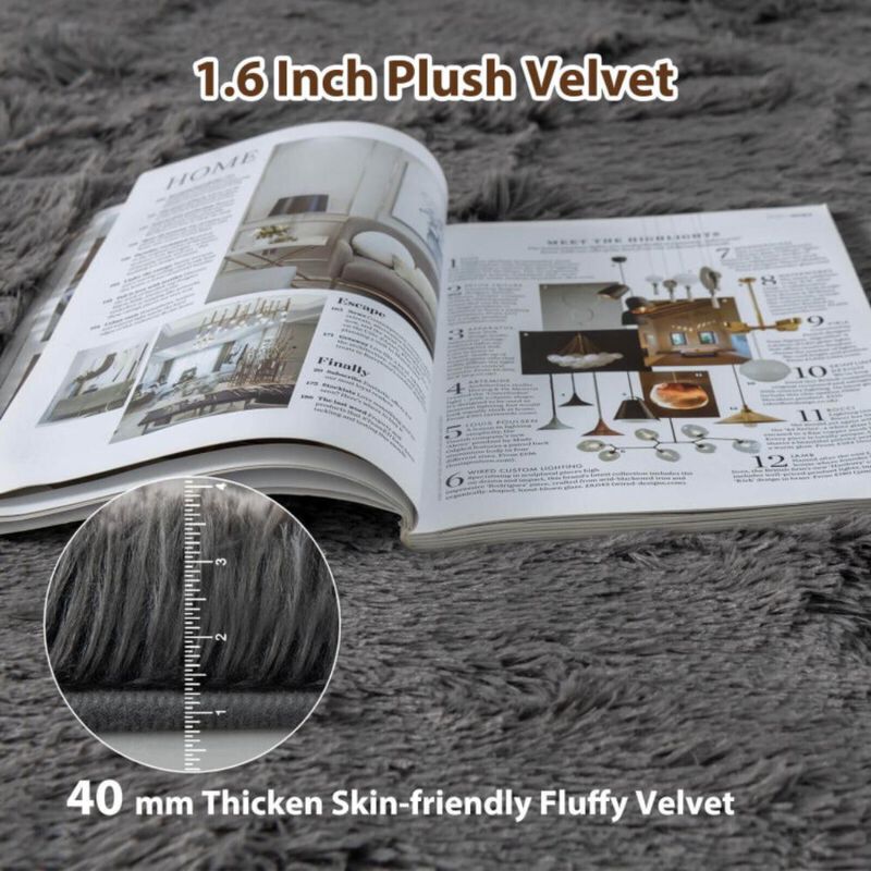 Hivvago Modern Fluffy Soft Shag Rug with Non-slip Grip Dots