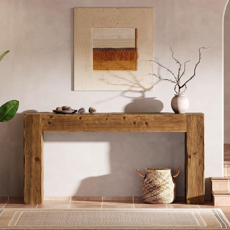 Tribesigns Farmhouse Wood Console Table image number 3