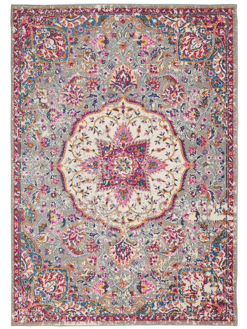 Passion PSN22 Gray/Multicolor 6'7" x 9'6" Rug image number 0