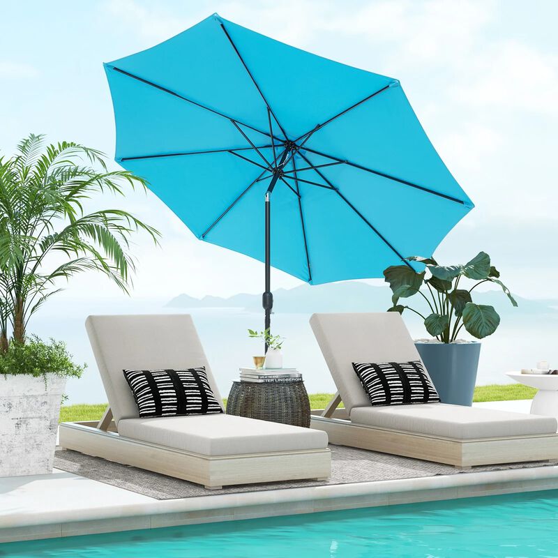 Mondawe 10 Feet Outdoor Patio Umbrella with Tilt Adjustment and Crank