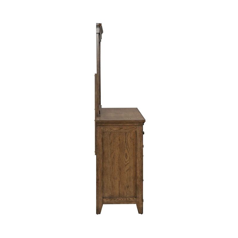 Liberty Furniture Carolina Park Bedroom Dresser & Mirror Set Transitional - Amber Brown image number 3