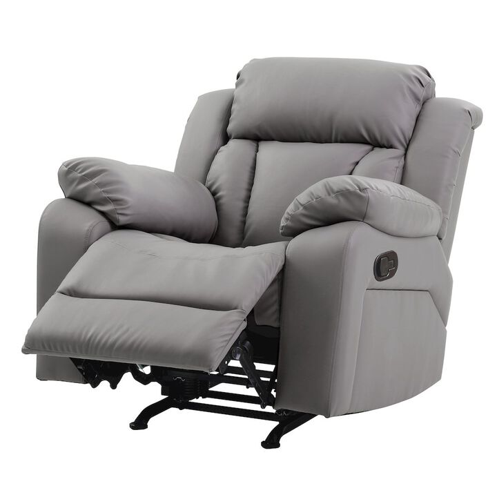 Glory Furniture Daria Rocker Recliner in Gray Color