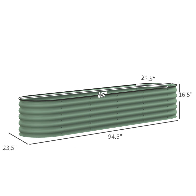 Hivvago Raised Metal Garden Bed with Safety Edges image number 2