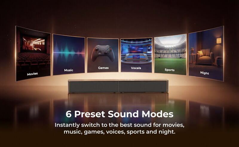 ULTIMEA Poseidon R3T 2.1ch Soundbar with Wireless Subwoofer, App Control, Soundbar for Smart TV, Bluetooth 6.0, HDMI, Optical, 240W Peak Power image number 9