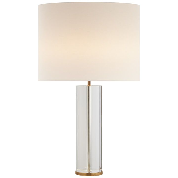 Lineham Table Lamp in Crystal and Brass