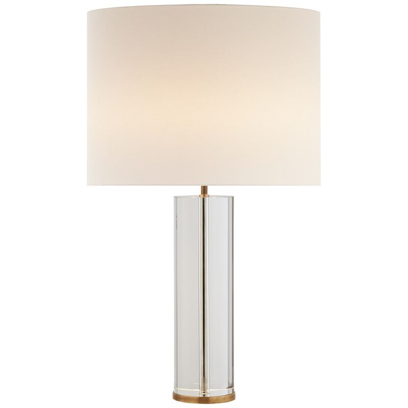 Lineham Table Lamp in Crystal and Brass