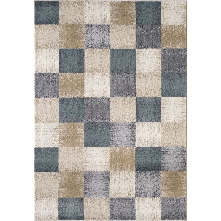 Avalon 5617 Ivory Checkered Area Rug, Size - 7'10 x 9'10