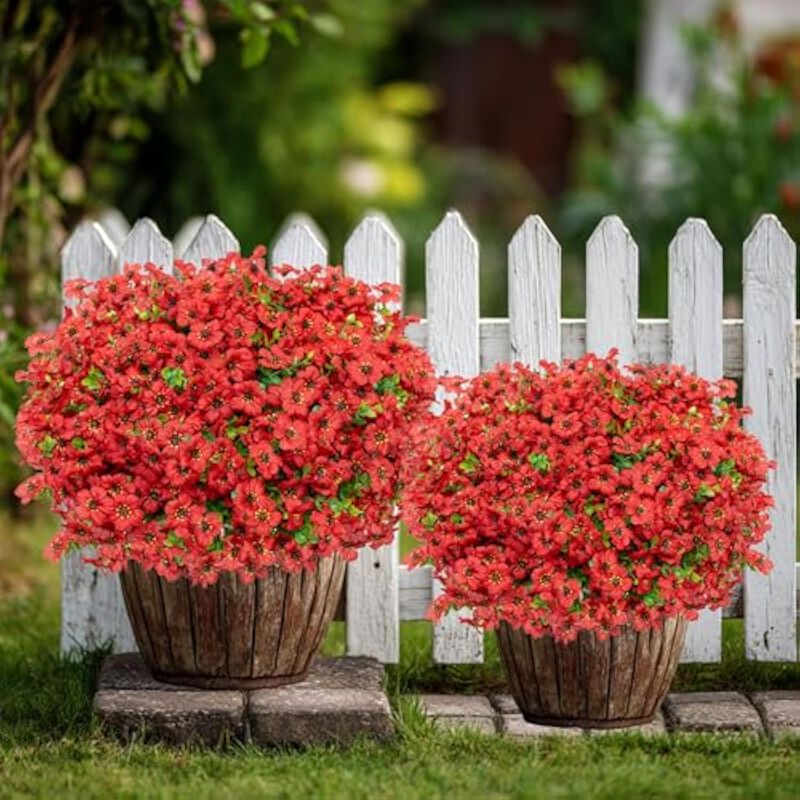16 Bundle Artificial Greenery Plants Outdoor Garden Porch Decor image number 3