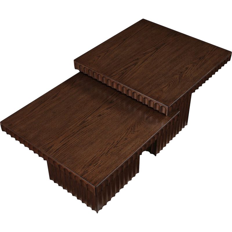 Meridian Furniture Spencer Brown Oak Veneer Coffee Table