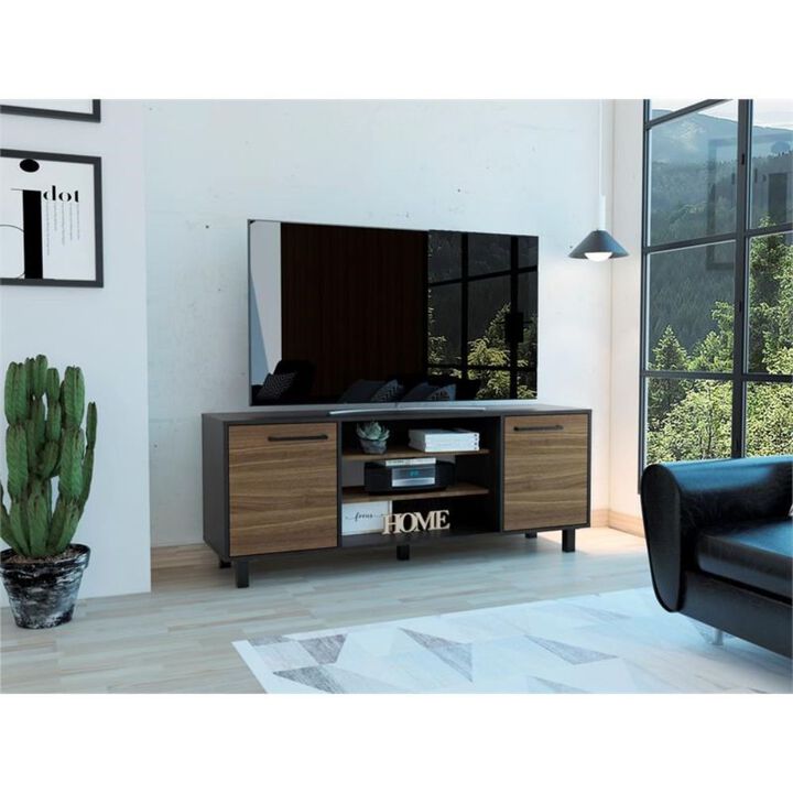 Homezia Sleek and Stylish Carbon Espresso Television Stand