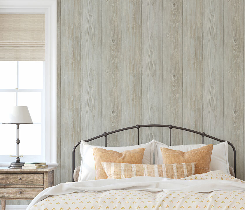 Mapleton Seafoam Wood Wallpaper (Set of 2)