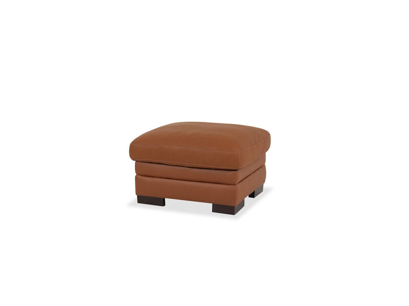 Candid Spice Leather Ottoman image number 3