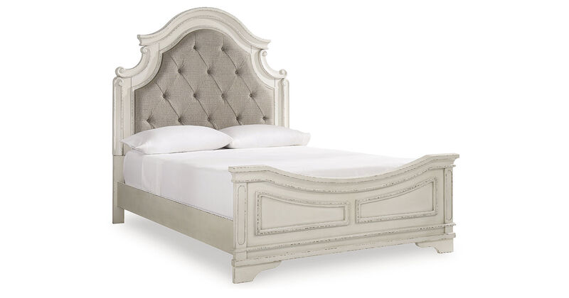 Realyn Queen Upholstered Panel Bed image number 0