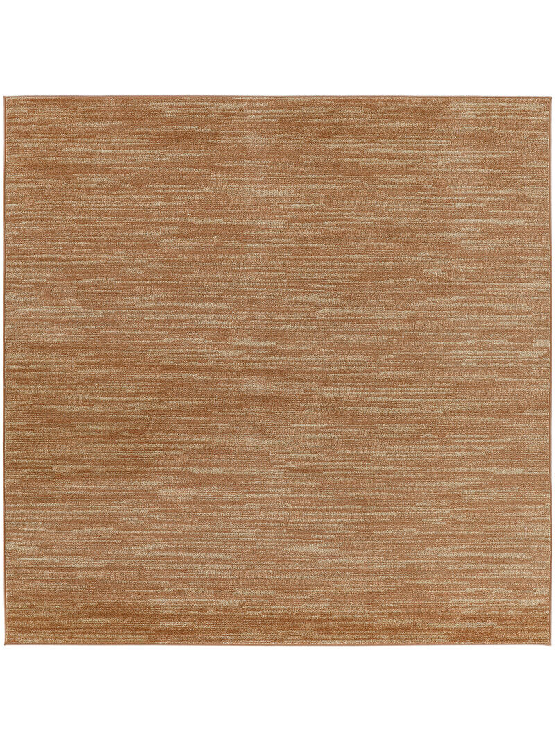 Nourison Essentials NRE01 Rust 7' x Square Rug image number 0