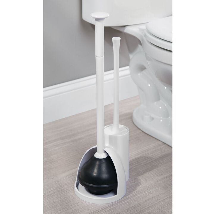 mDesign Hidden Plunger and Brush Set for Toilet Bowl