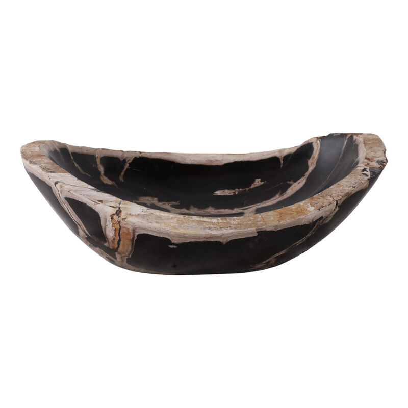 18" Petrified Wood Oval Bowl image number 3