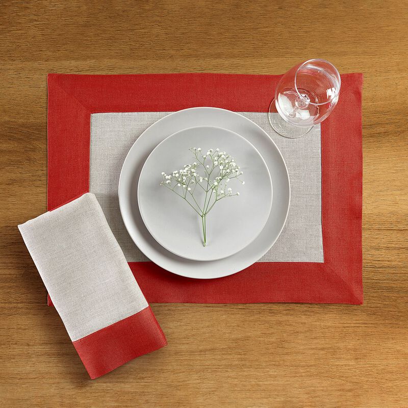 Christmas Linen Dinner Napkins 20 x 20 in Set of 4 - Contempo, Solino Home