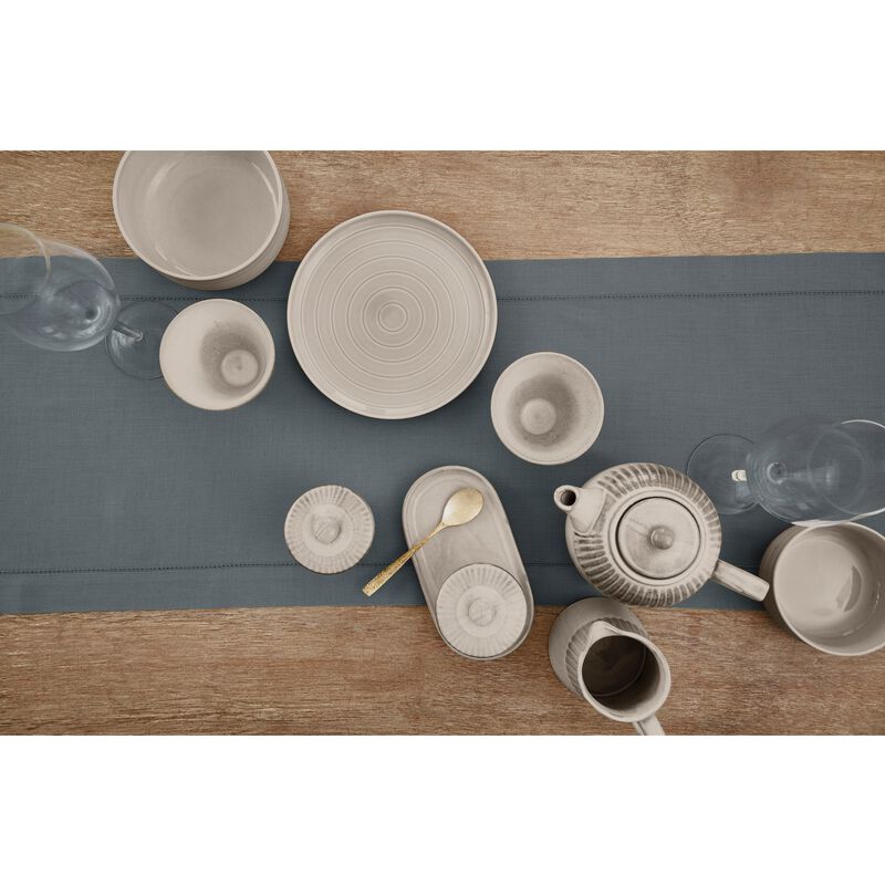 Solino Home 100% Pure Linen Table Runner - Classic Hemstitch