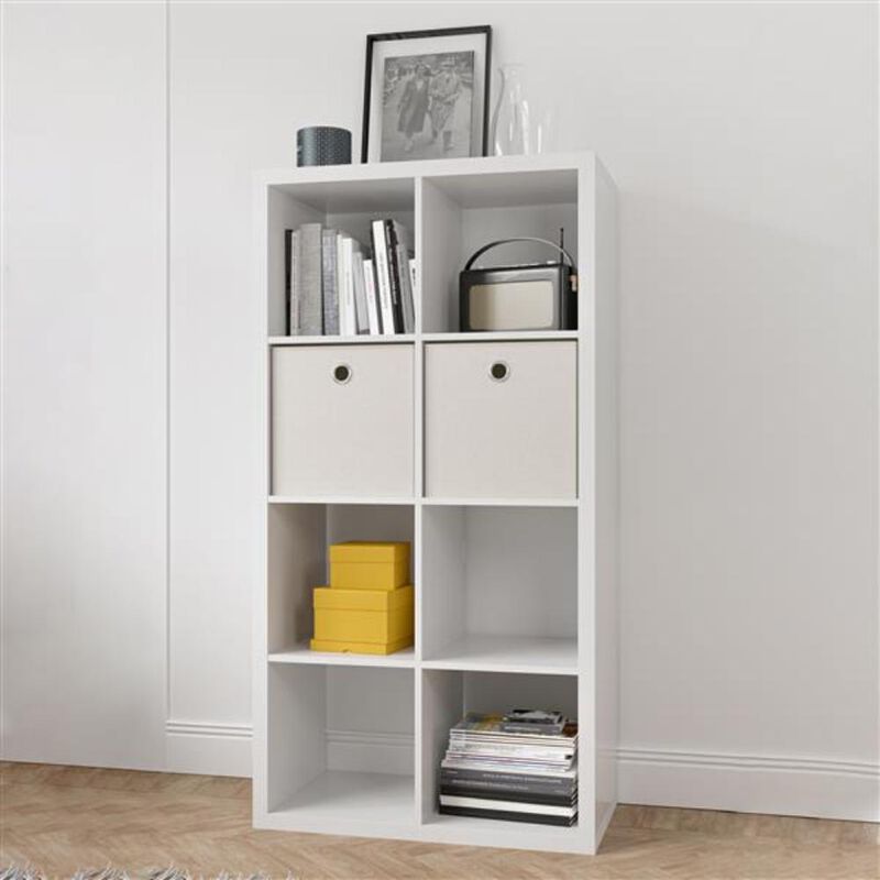 8-Cube Organizer Storage with Open Back Shelves for Versatile Home & Office Organization