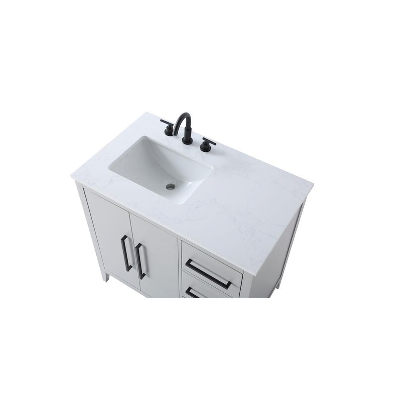 Elegant Kitchen and Bath 36 Inch Single Bathroom Vanity In Grey