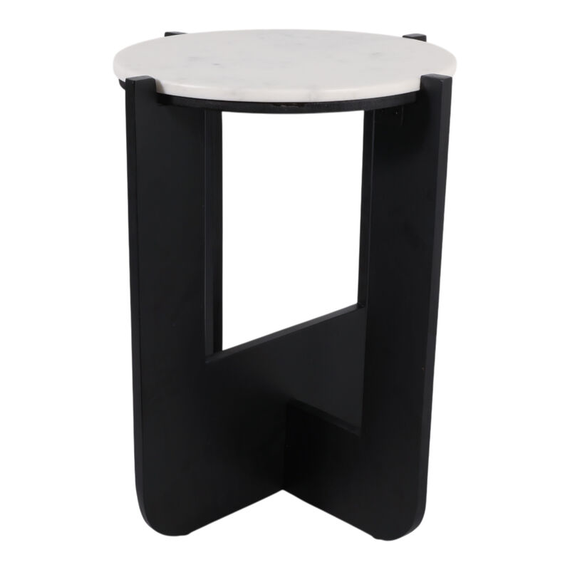 Criss-Cross Marble Top Accent Table image number 0