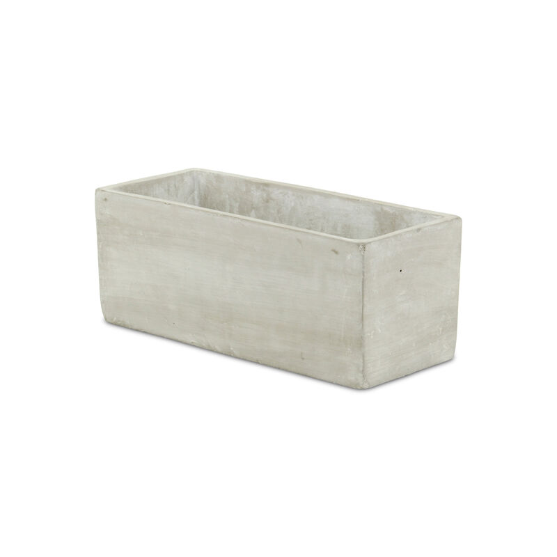 Indoor Outdoor Rectangular Cement Planter for Flowers or Succulents