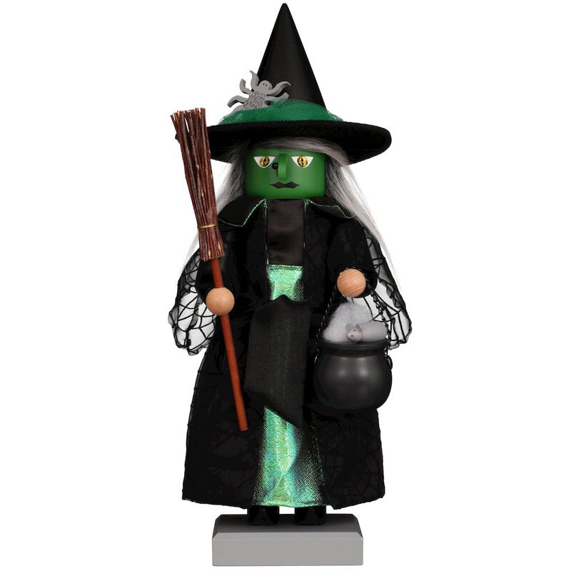 Premium Nutcracker - Green Halloween Witch