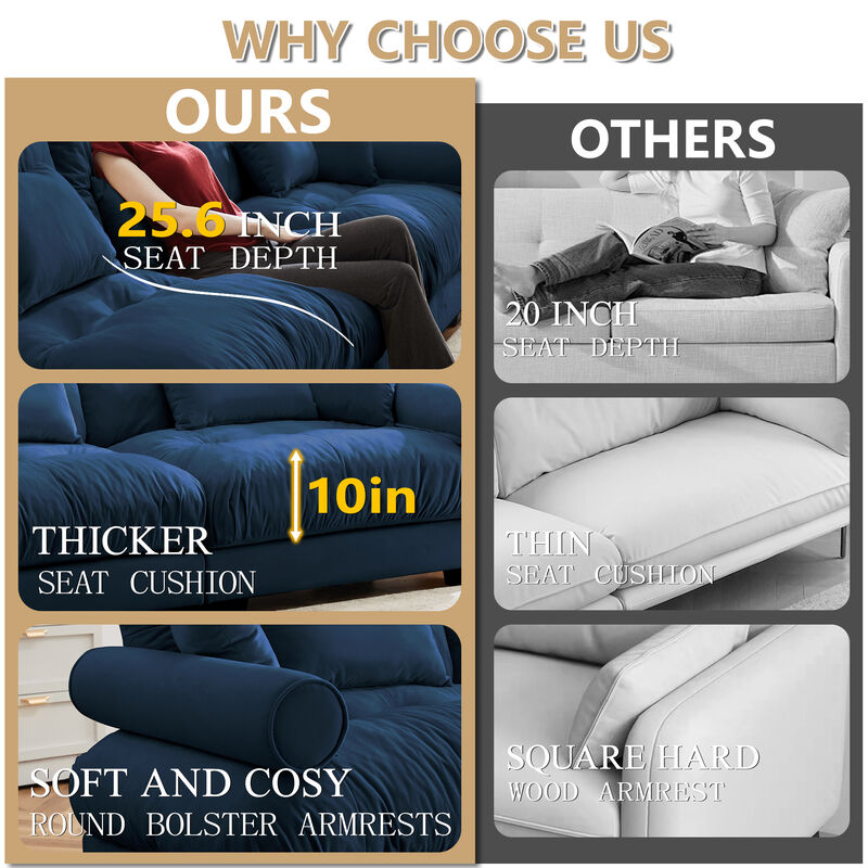 Plizer Large Size Modern Loveseat image number 5