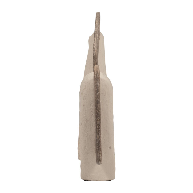 Ecomix, 14" Horse Deco, Ivory image number 3