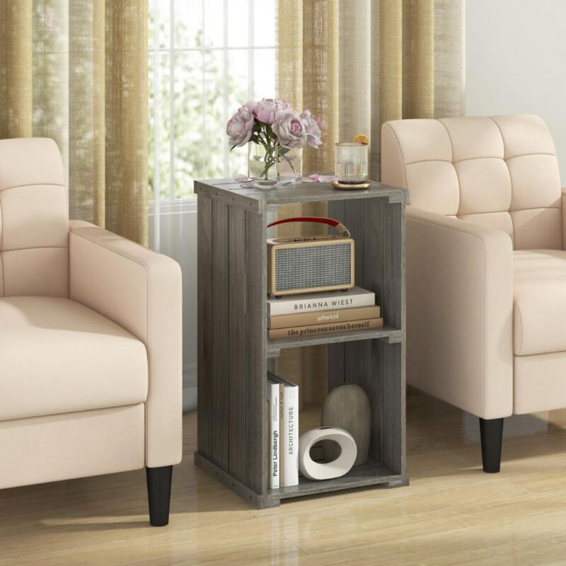 Hivvago 2-Cube Storage Shelf with Open Back and 3-Tier Shelf