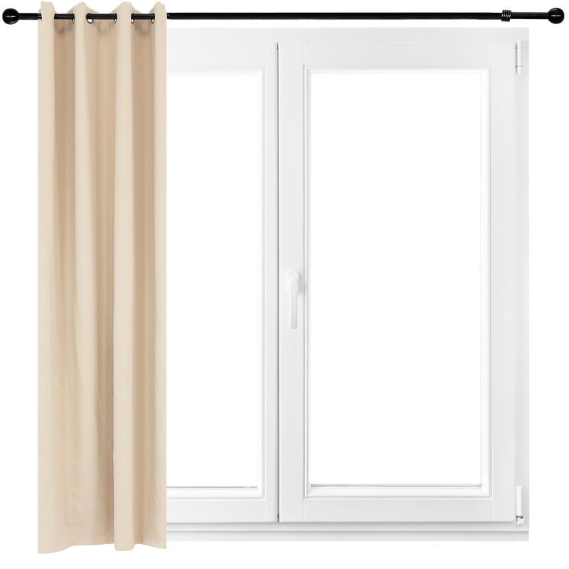 Sunnydaze Room Darkening Curtain Panel - Beige - 52 in x 120 in