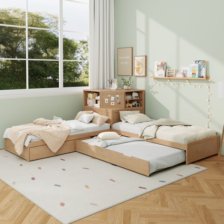 Merax L-Shaped 3-in-1 Multi-functional Combination Bed