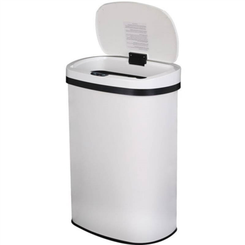 13-Gallon Smart Trash Can – Stainless Steel Touchless Waste Bin with Motion Sensor