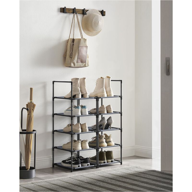 10-Tier Adjustable Shoe Rack for Efficient Storage and Organization