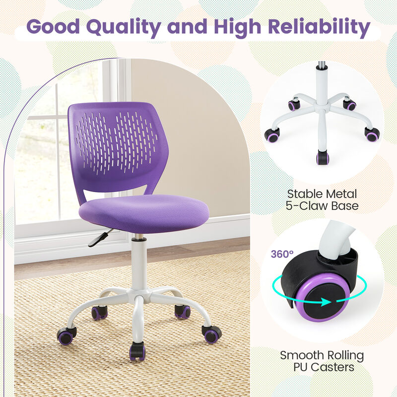 Kids Ergonomic Study Chair with Supportive Backrest and Height Adjustment