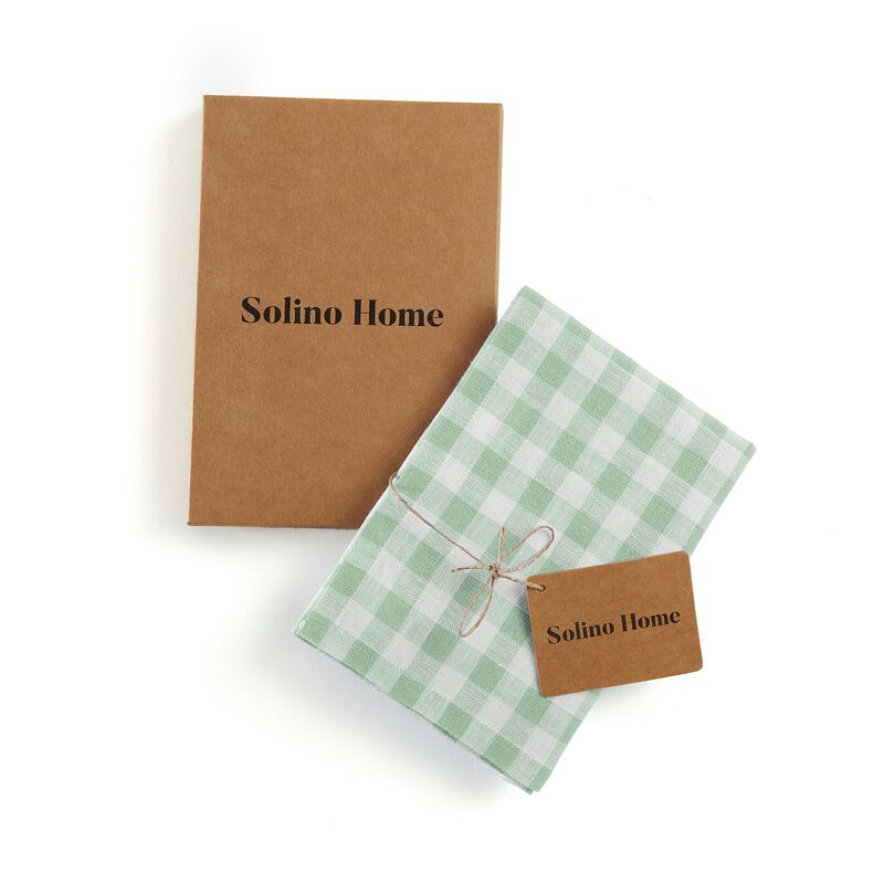 Linen Kitchen Towels - Gingham Check